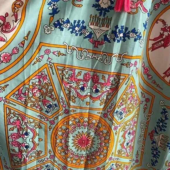 🆕Gippsy Blu Bohemian Multi Print Multicolor Maxi Tube Dress 2X🆕 - Picture 5 of 9